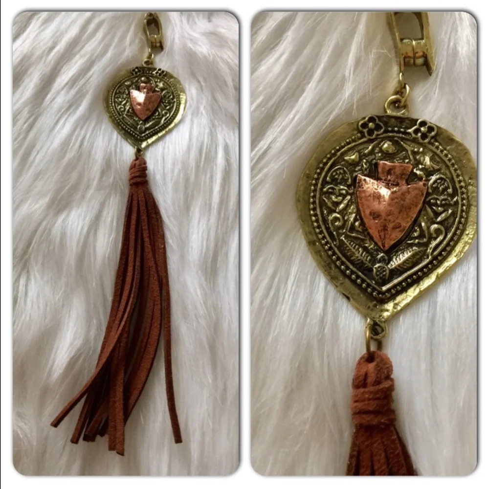 Western Arrowhead Tassel Handbag Charm Keychain – 1 for $19 or 2 for $25